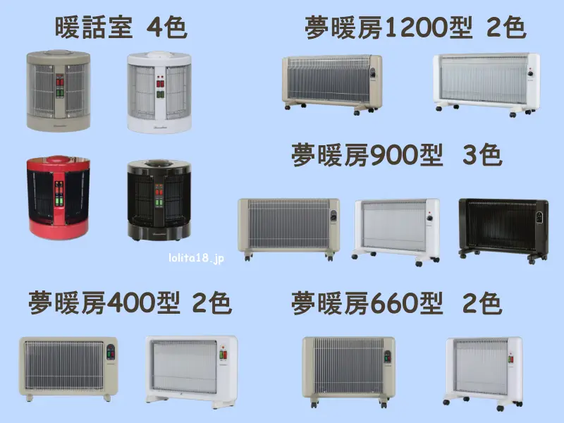 夢暖房と暖話室のカラーバリエーションの違い